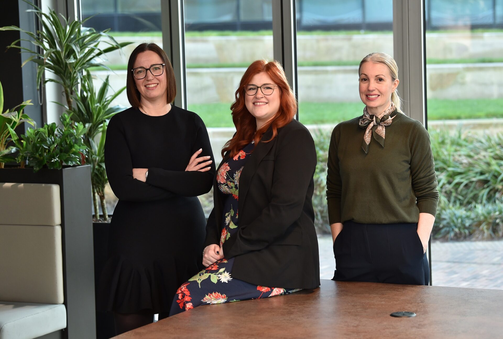 hannah lawlor, centre, joins Harrison Drury in Stoke